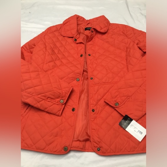 Ralph Lauren Orange Quilted Puffer Jacket - Picture 9 of 15